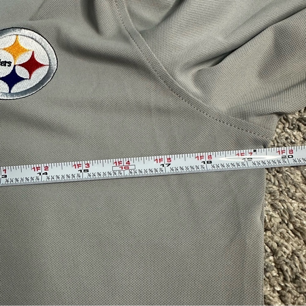 Cutter & Buck Pittsburgh Steelers Gray Half Zip 3/4 Sleev Pullover Hoodie Medium - Picture 8 of 10